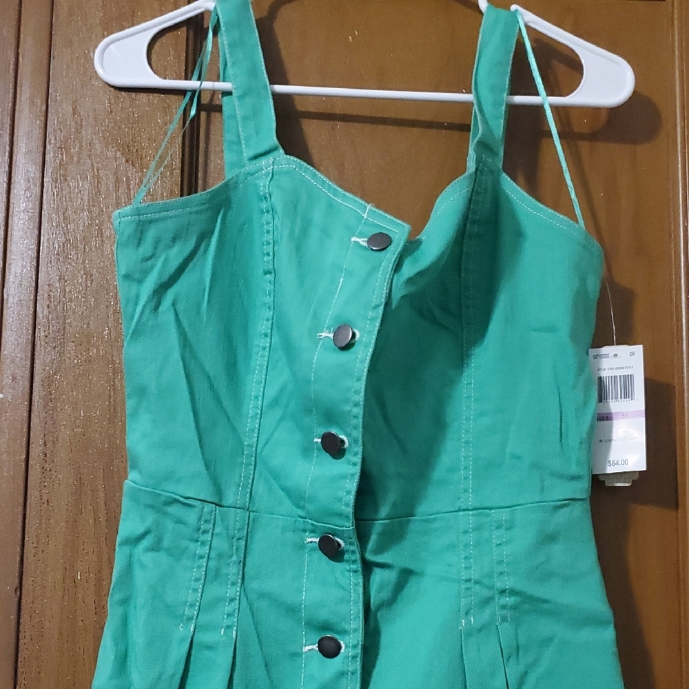 Green Button-Up Dress